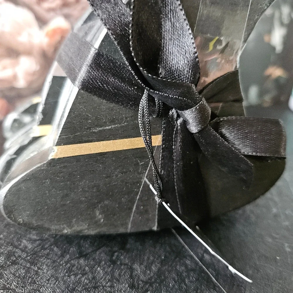 Witch Hat Marble Coaster SET 6 Count - BRAND NEW - Black & Gold - Isola Cucina